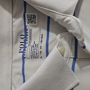 XXL Light Blue & White Striped Polo